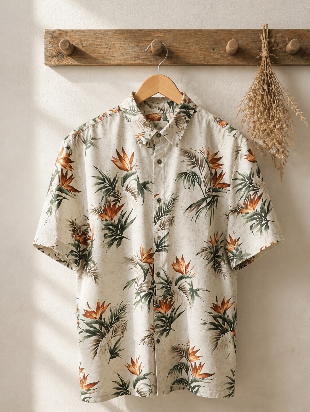 Island Shores Men's Tropical Print Short-Sleeve Shirt Size XXL